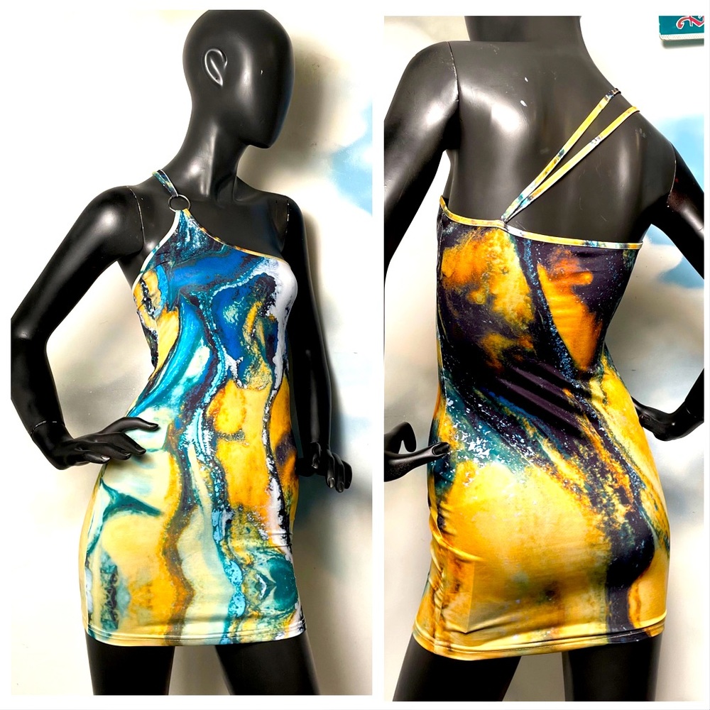 Kollyy one-shoulder body con dress